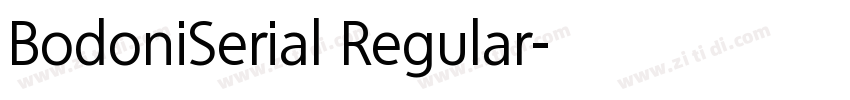 BodoniSerial Regular字体转换